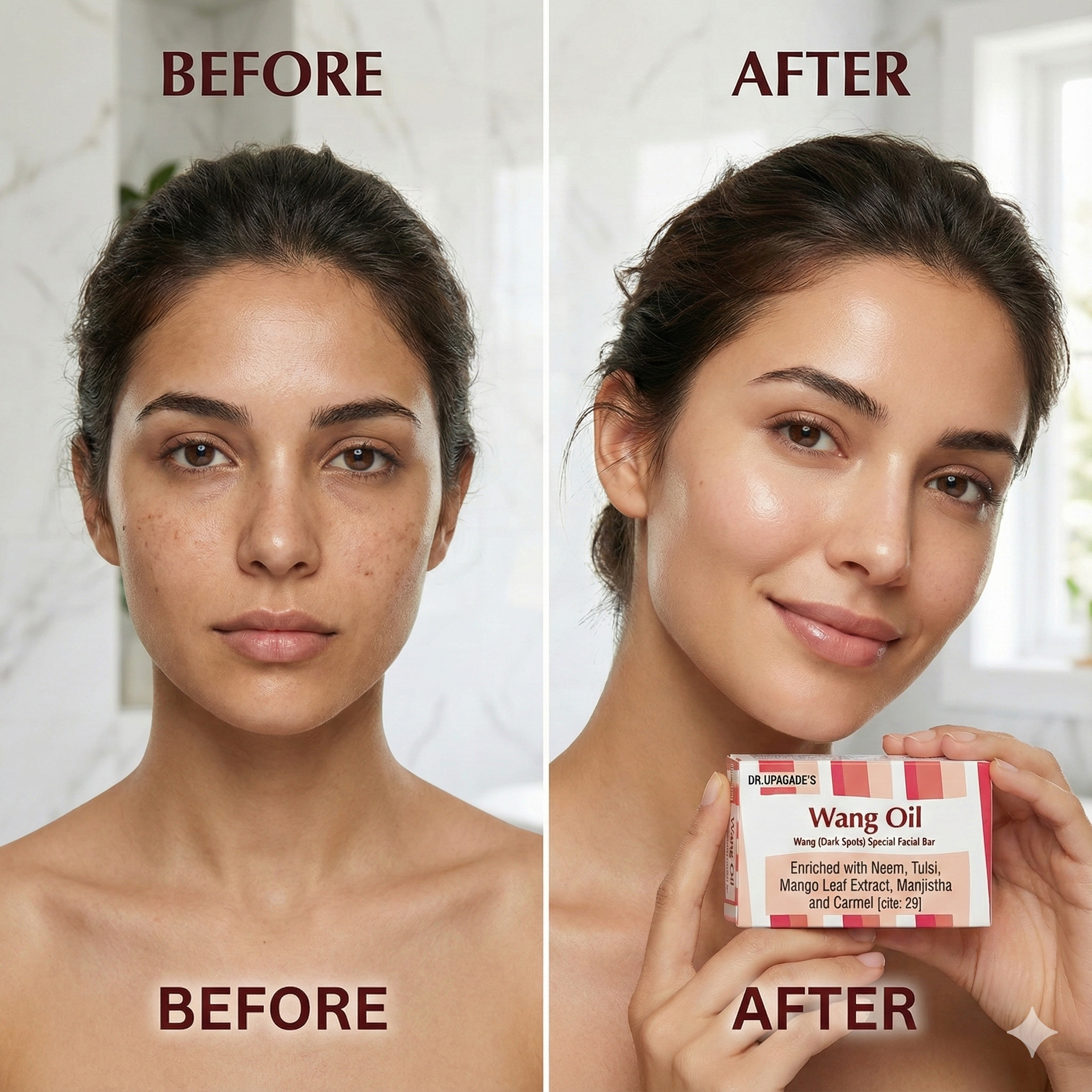 Wang Ayurvedic Skin Brightening Combo – Herbal Soap + Pigmentation Cream for Clear, Even-Tone Skin