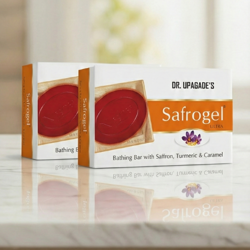 Saffrogel Ayurvedic Bath Soap – Natural Glow Bathing Bar for Radiant, Healthy Skin (pack of 2)